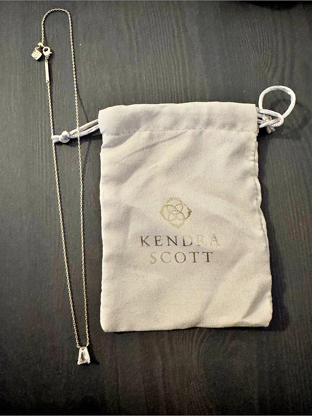 Kendra Scott Juliette Gold Pendant Necklace in White Crystal Gold-Tone Pendant